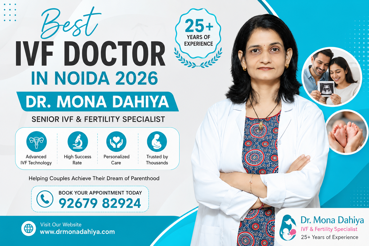 Best IVF Doctor in Noida 2026 – Dr. Mona Dahiya | Senior IVF & Fertility Specialist